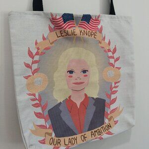 Parks & Rec Leslie Knope tote bag- Our Lady of Ambition